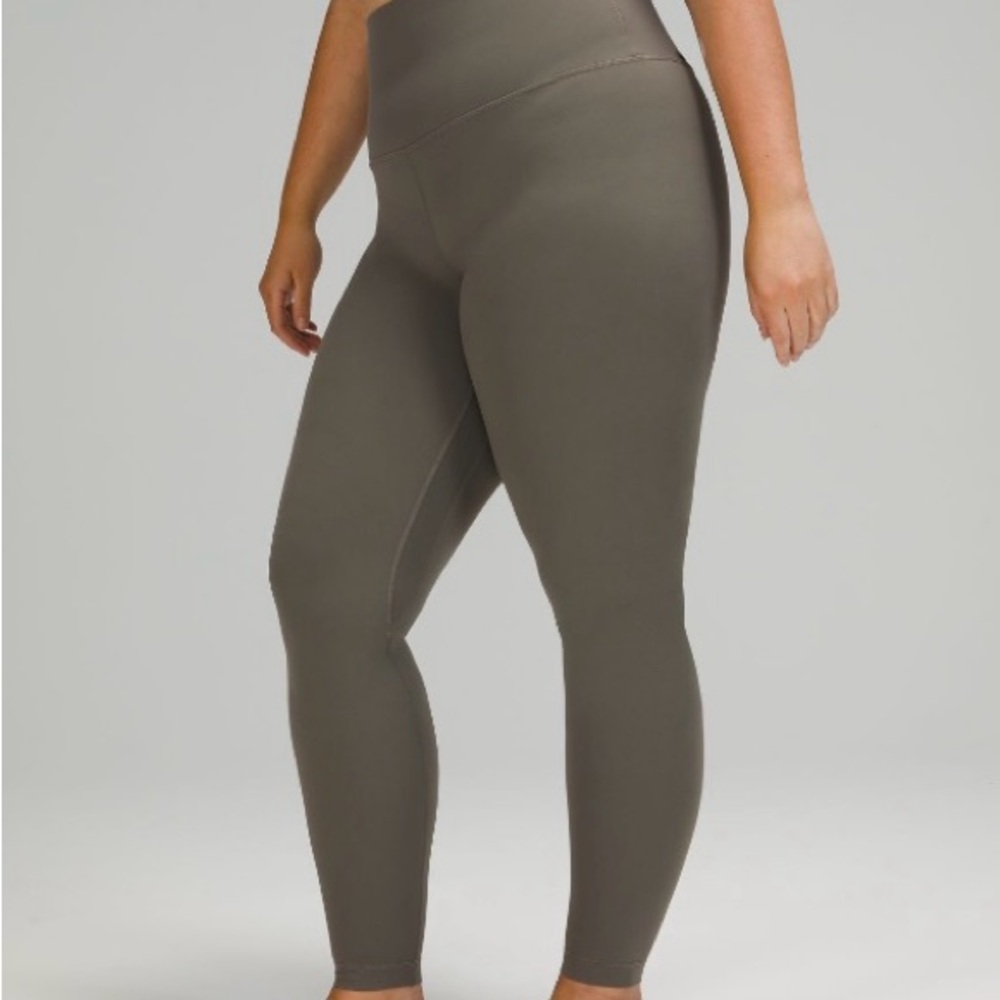 Lululemon Super High Rise Aligns 28” Grey Sage